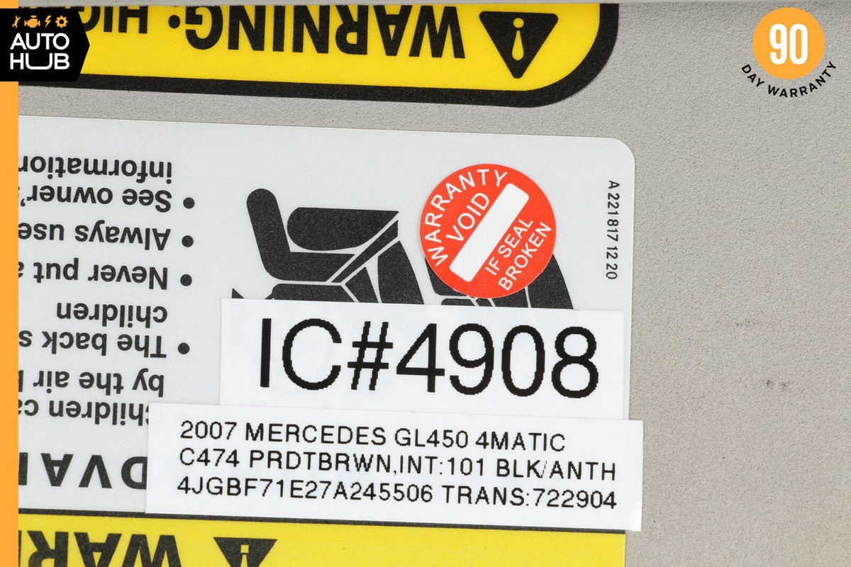 06-12 Mercedes X164 GL450 ML63 AMG Sun Visor Sunvisor Front Left Side Gray OEM - photo 12