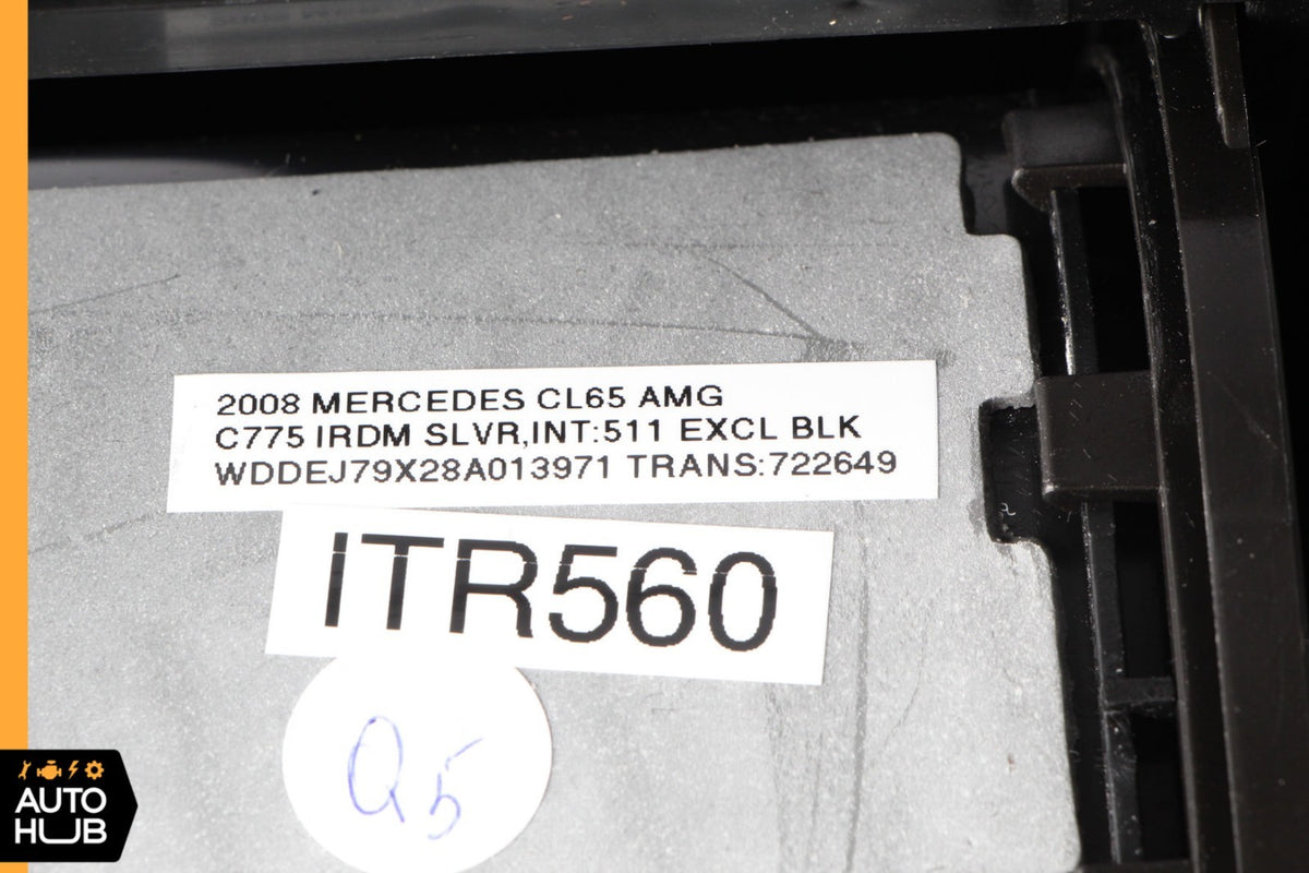 07-13 Mercedes W216 CL65 AMG CL600 Rear Center Console Storage Compartment OEM - photo 12