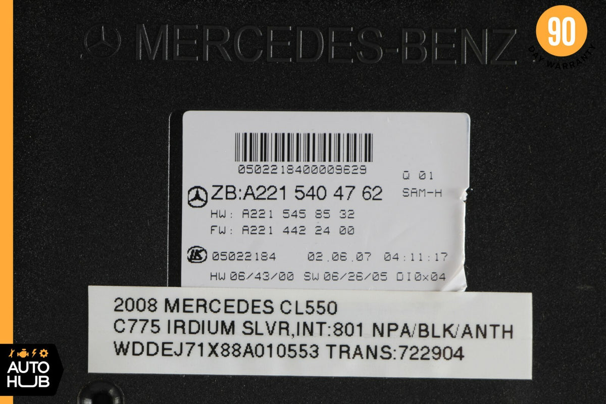 07-09 Mercedes W221 CL550 S550 S65 Rear Trunk Relay SAM Module 2215404762 ОЕМ - photo 8