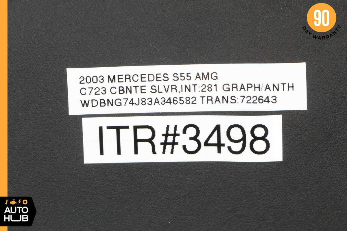 00-06 Mercedes W220 S600 S55 AMG Front Seat Headrest Head Rest Black OEM - photo 11