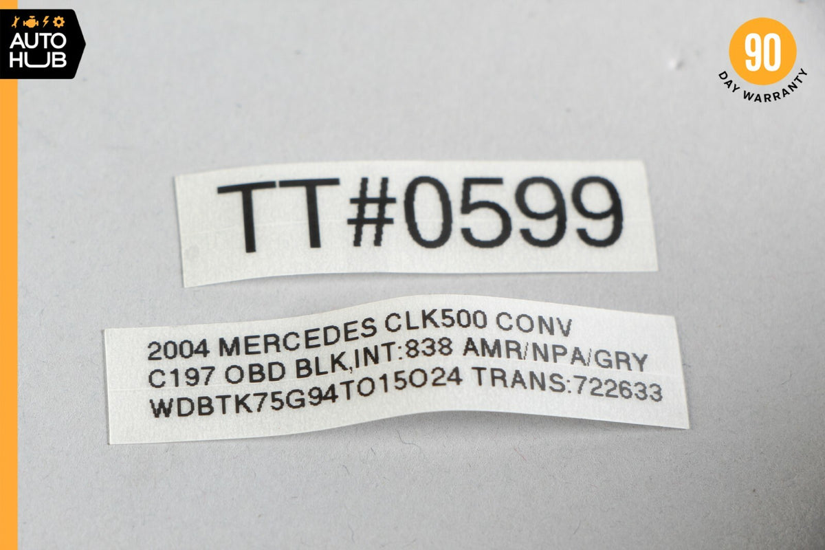 01-09 Mercedes W209 CLK500 C32 AMG AC A/C Rear Heater Blower Motor Fan OEM - photo 11