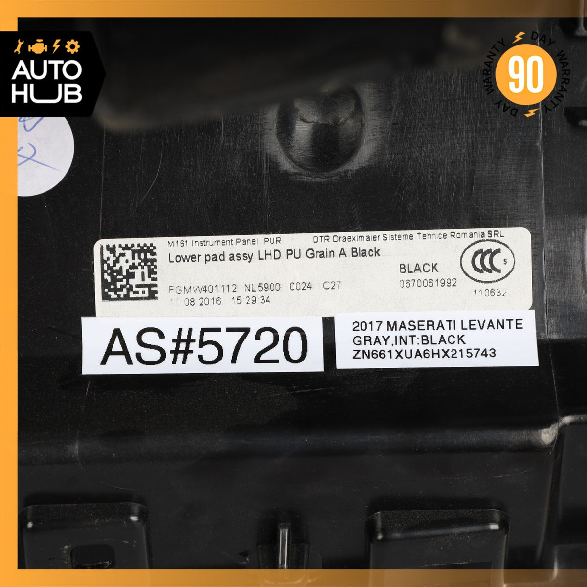 17-20 Maserati Levante M161 Dashboard Dash Left Under Seat Knee Panel OEM 44k - photo 12
