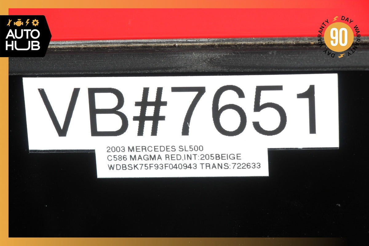 Mercedes R230 SL500 SL550 SL55 AMG Pano Panorama Roof Top Glass w/ Sun Shade OEM - photo 15
