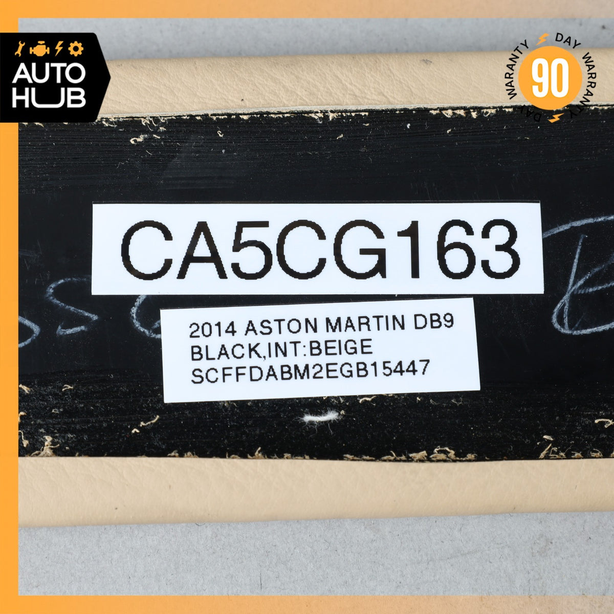 13-16 Aston Martin DB9 Volante Rear Right Side Lower Seat Cushion Trim Panel OEM - photo 8