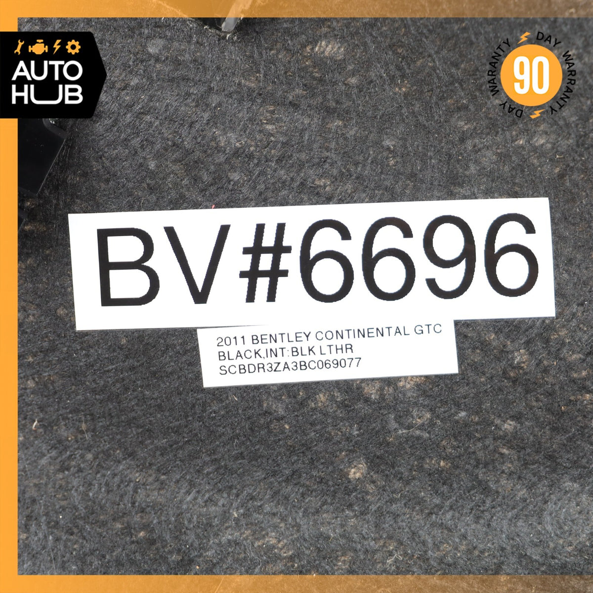 07-11 Bentley Continental GTC Left Side Inside Trunk Panel Carpet Cover OEM - photo 17