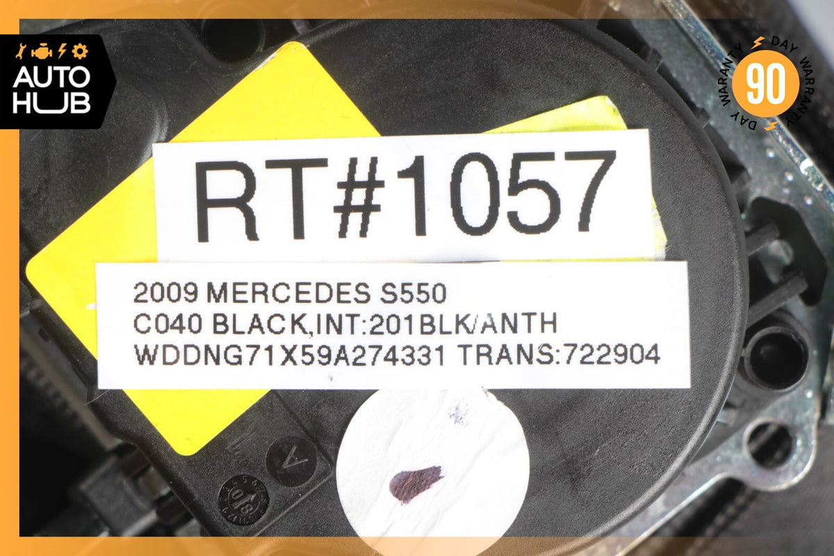07-10 Mercedes W221 S550 S63 AMG Front Left Driver Side Seat Belt Black OEM - photo 12