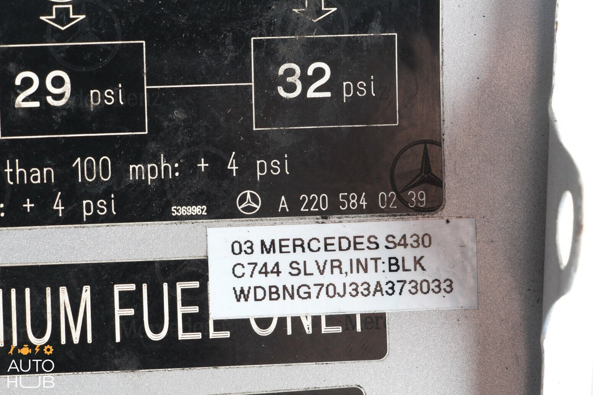 00-06 Mercedes W220 S430 S500 S600 Fuel Gas Tank Door Lid Cover OEM - photo 11