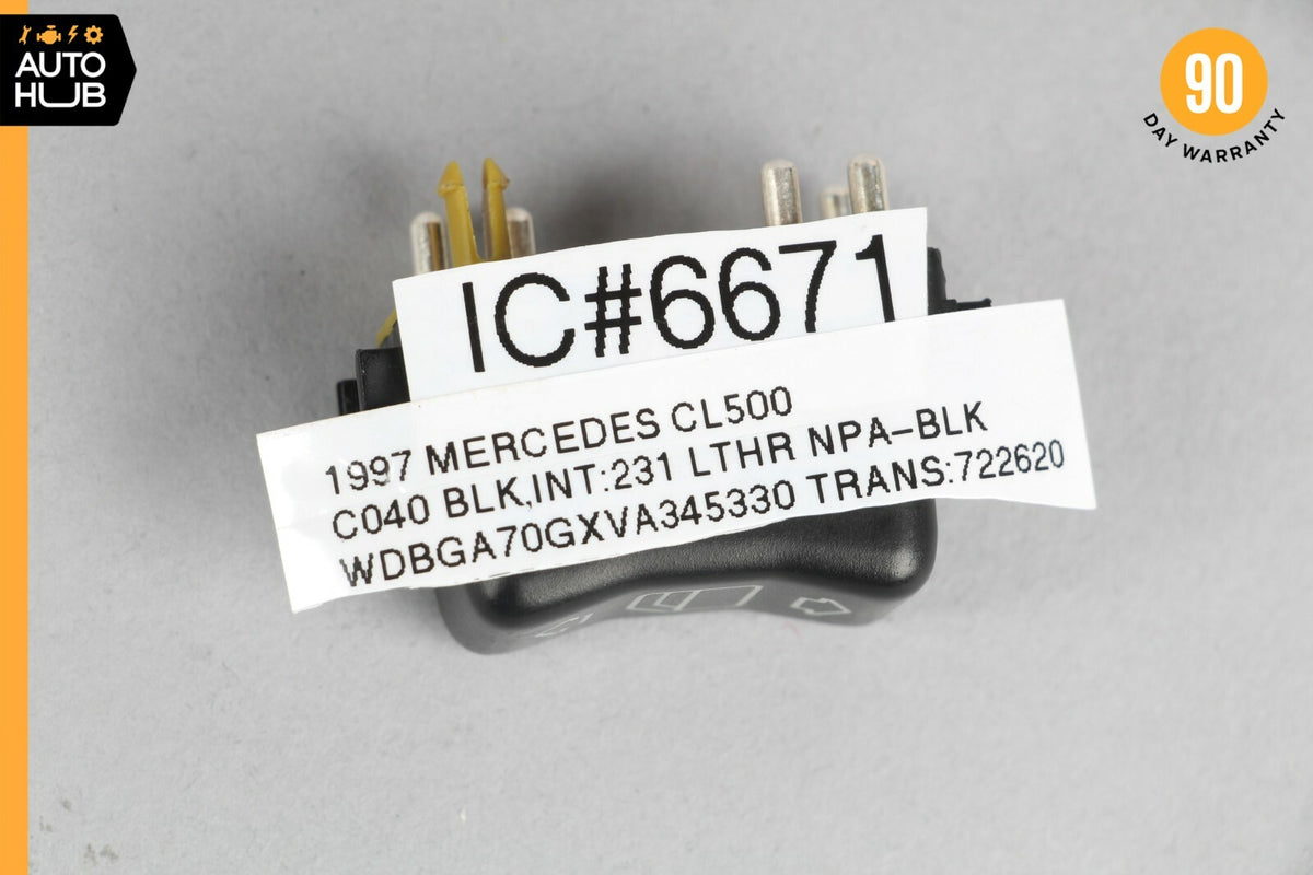92-99 Mercedes W140 CL500 S500 S420 Rear Window Regulator Control Switch Button - photo 8