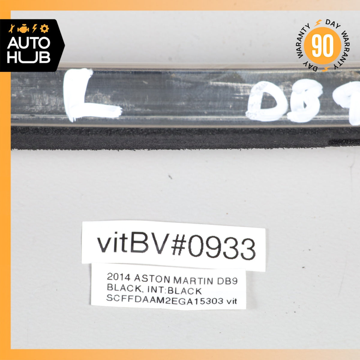 13-15 Aston Martin DB9 Left Driver Side Window Moulding Strip OEM 35k - photo 24