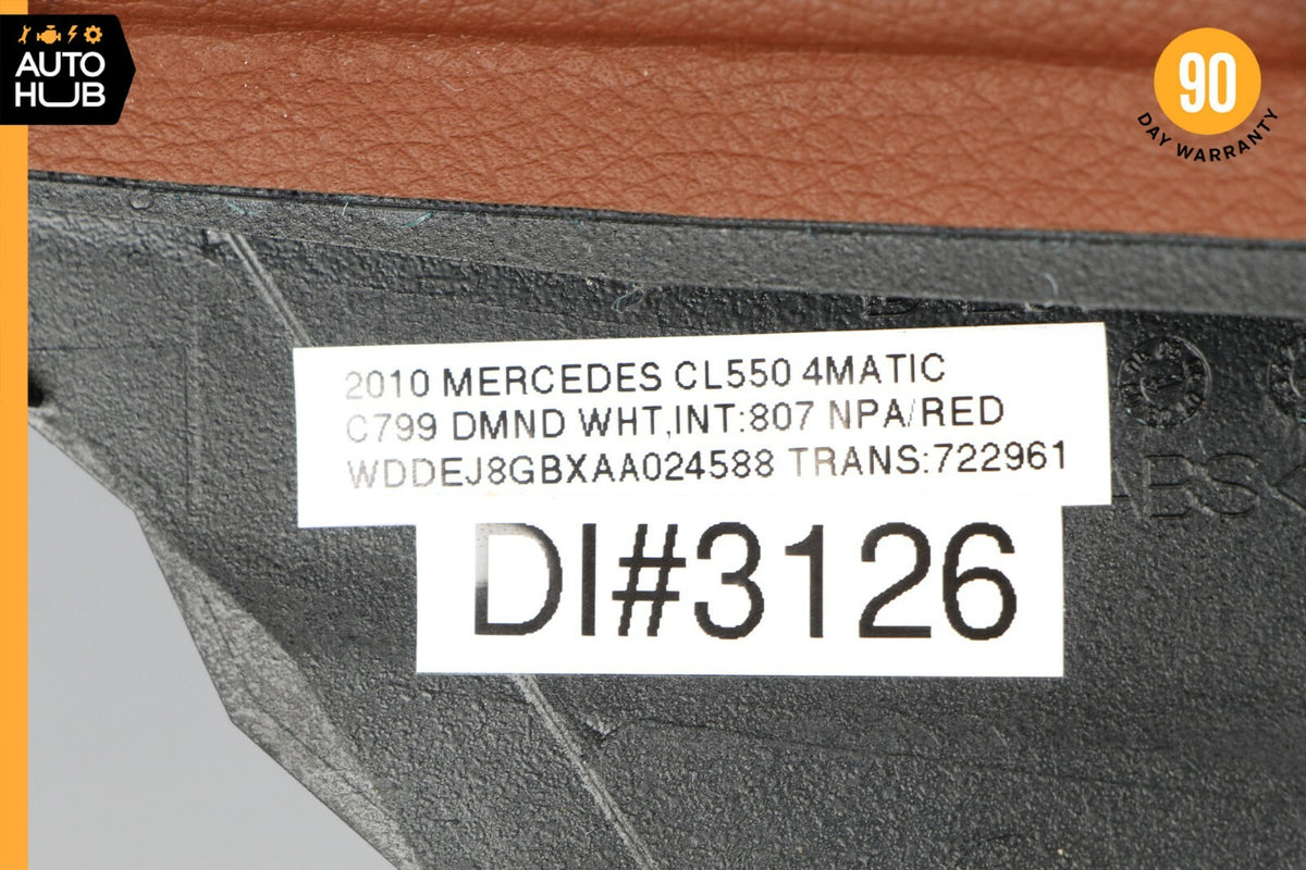 07-14 Mercedes W216 CL550 CL63 Center Console Trim Cover Front Right Red OEM - photo 12