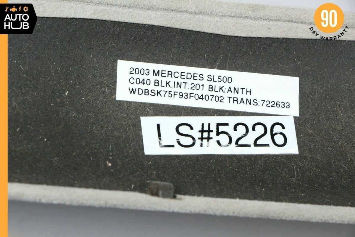03-12 Mercedes R230 SL500 SL550 Rear Window Headliner Trim Suede Gray OEM - photo 12