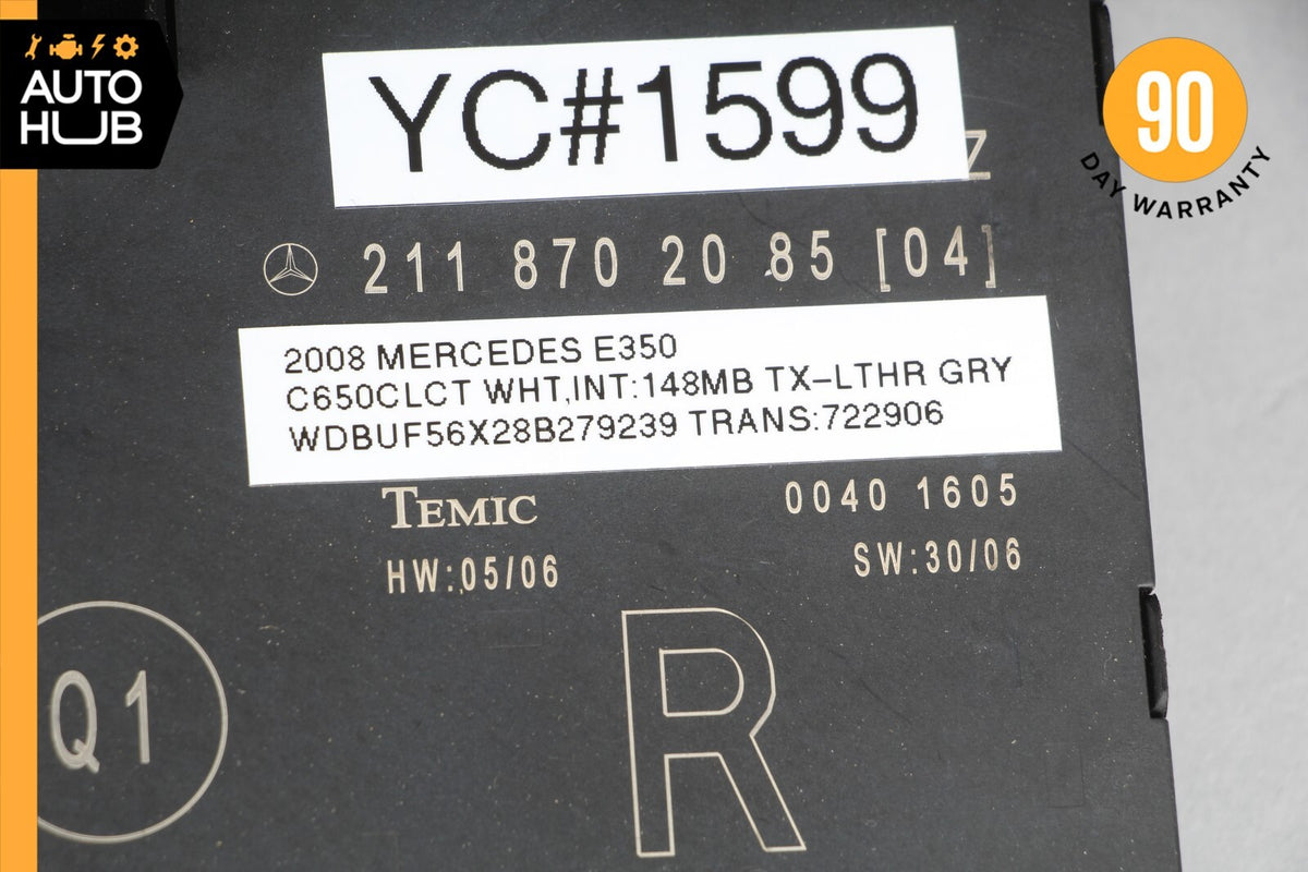 03-09 Mercedes W211 E350 E550 Front Right Passenger Door Control Module OEM - photo 11