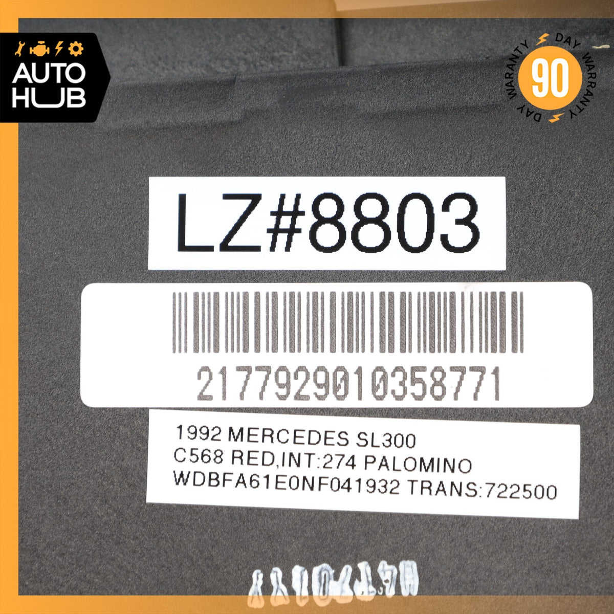 90-95 Mercedes R129 300SL SL320 500SL Anti Theft Key Alarm Control Module OEM - photo 8