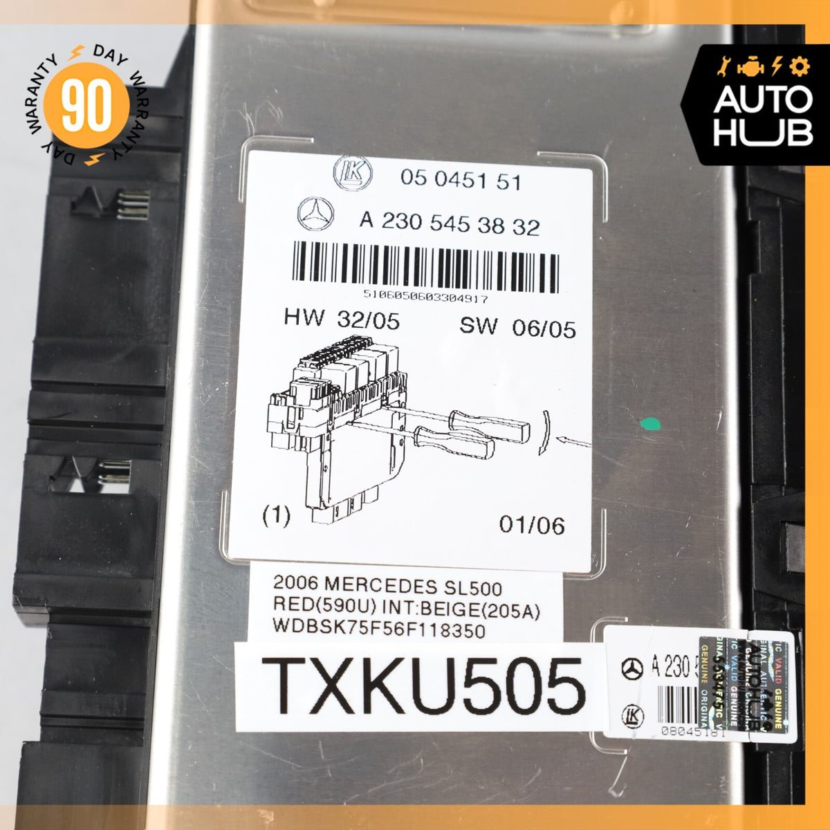 03-12 Mercedes R230 SL500 SL55 AMG Front Left SAM Fuse Box Control Module OEM - photo 13