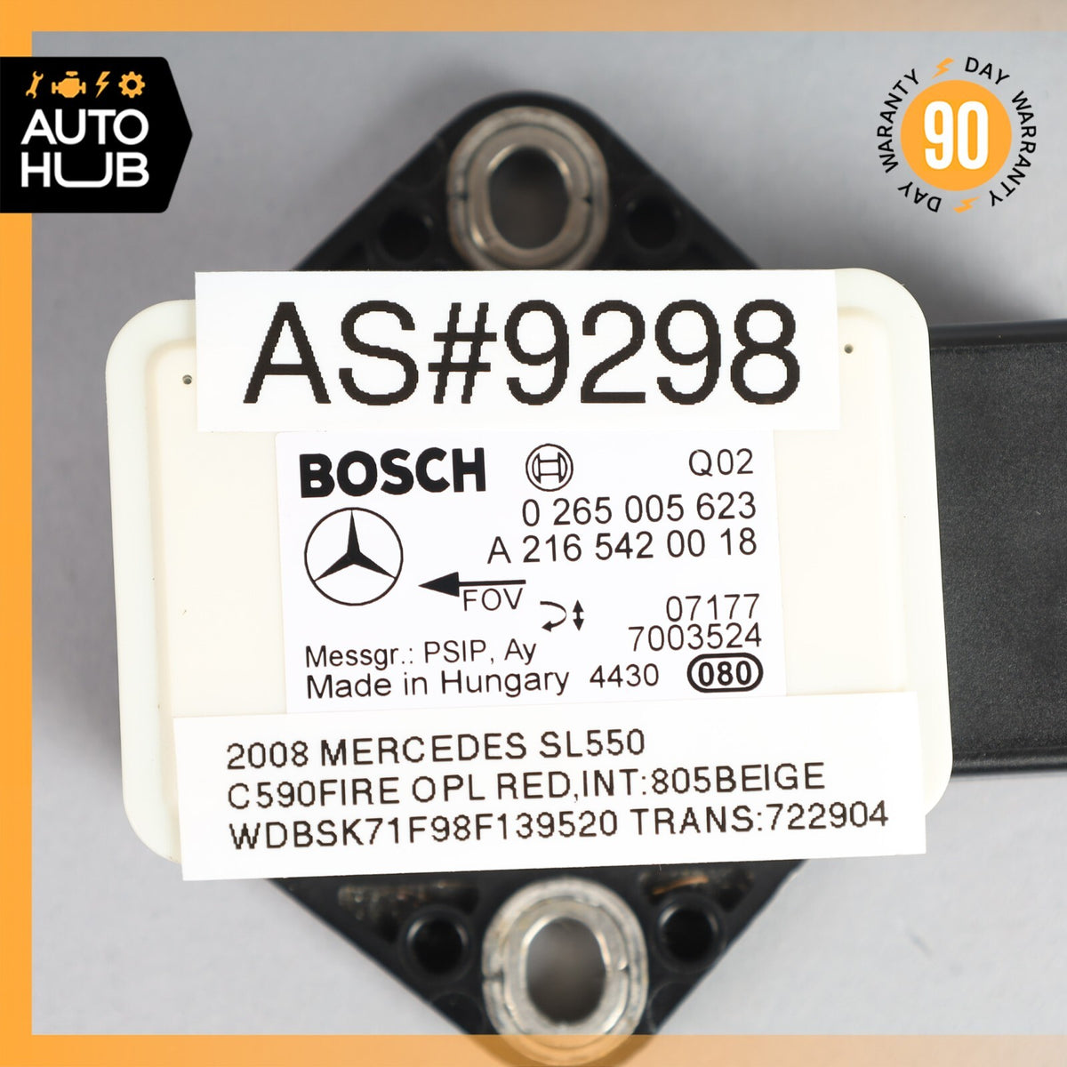 03-12 Mercedes R230 SL550 SL55 CLS500 Yaw Turn Rate Acceleration Sensor OEM 68k - photo 6
