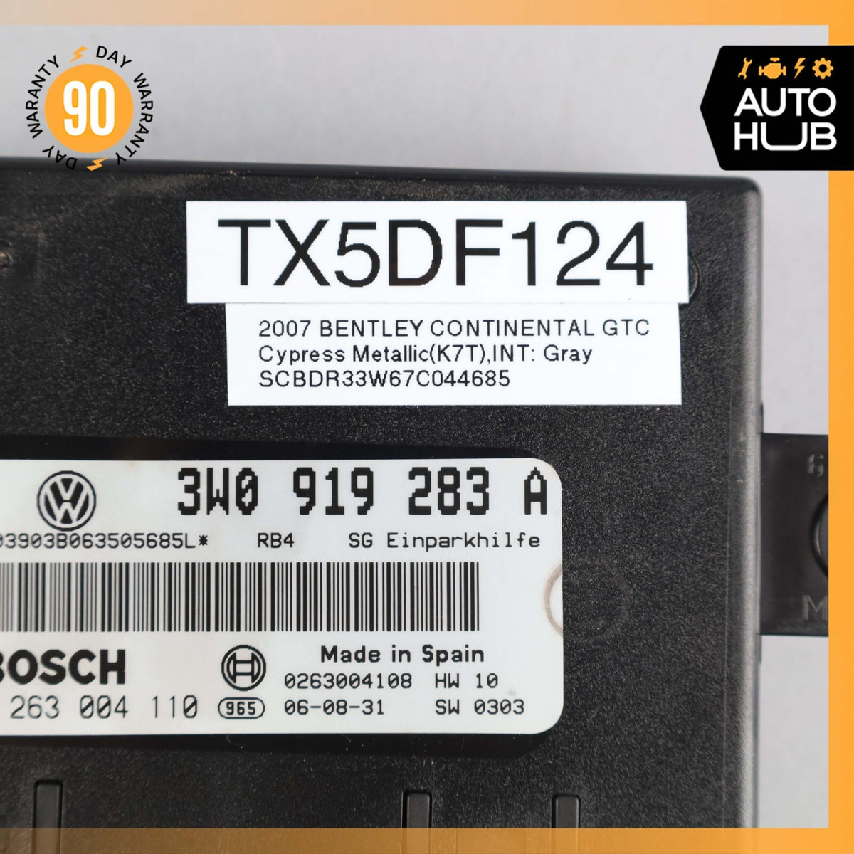 03-07 Bentley Continental GTC GT Park Parking Assist Control Module OEM - photo 8