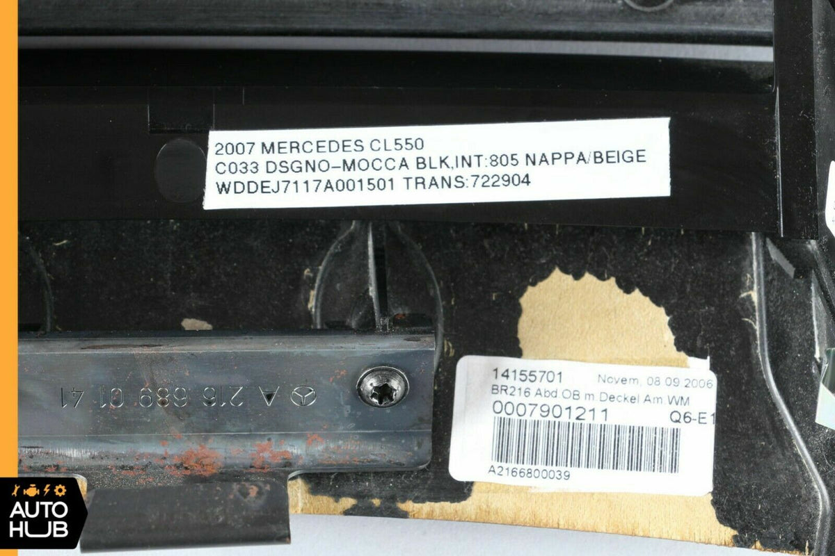 07-14 Mercedes W216 CL550 CL63 Center Console Command Unit Radio Bezel Trim OEM - photo 12