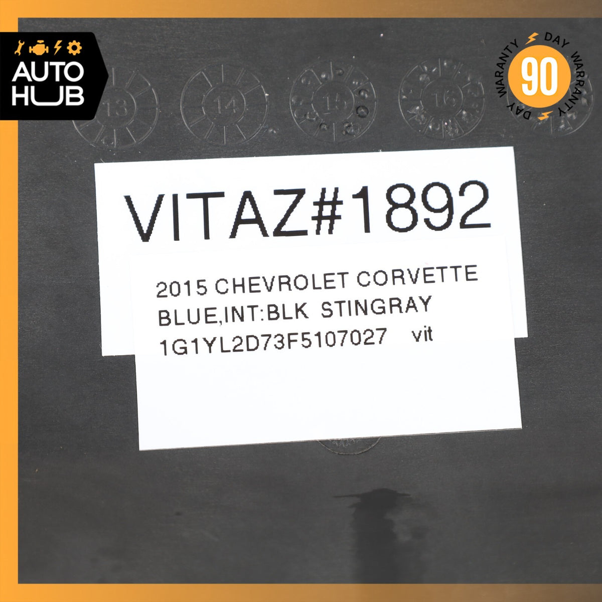 2015 Chevrolet Corvette C7 Z51 Right Side Engine Motor Cover Trim Panel OEM - photo 12