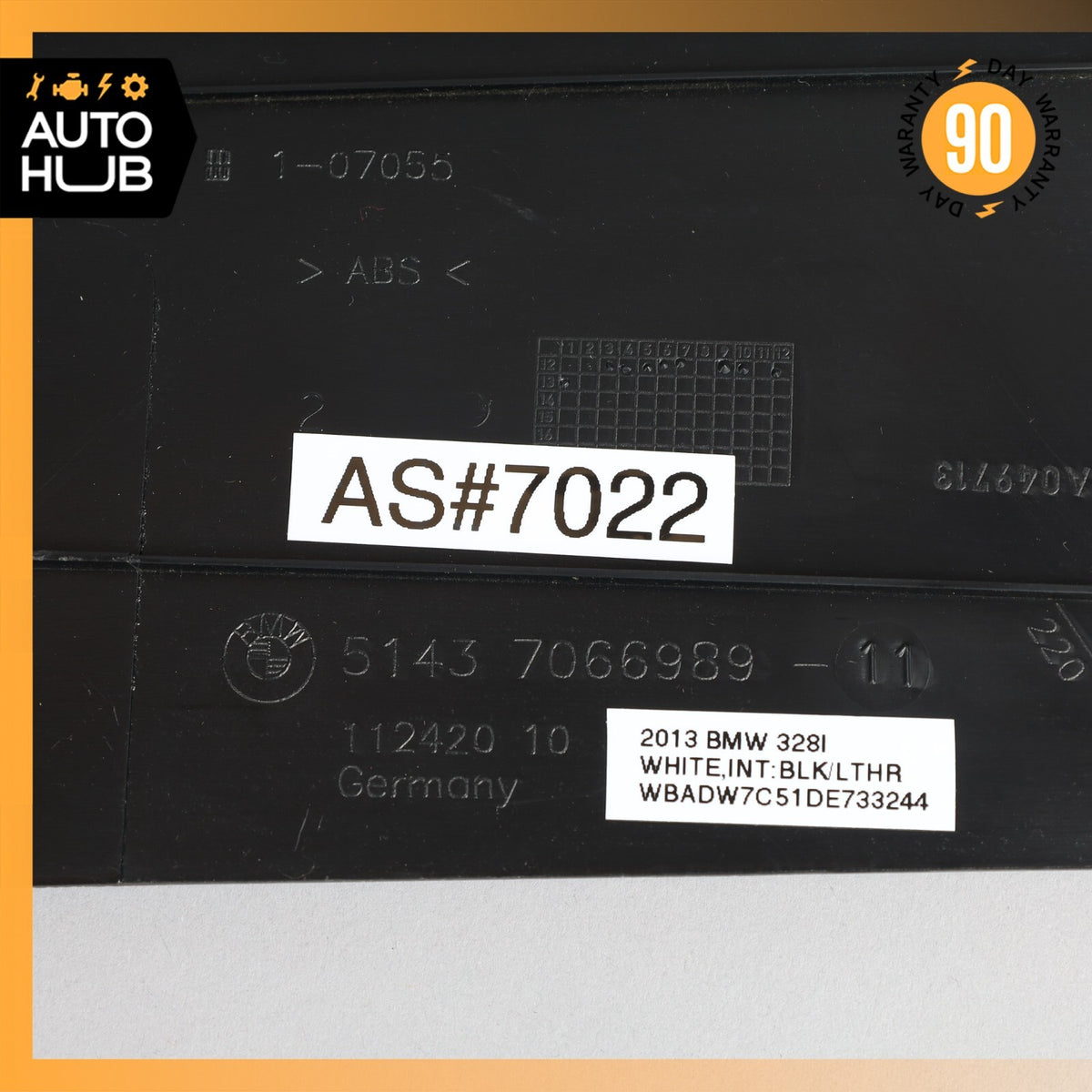 07-13 BMW E93 328i 335i M3 Front Left Under Dash Kick Panel w/Switch Black OEM - photo 12