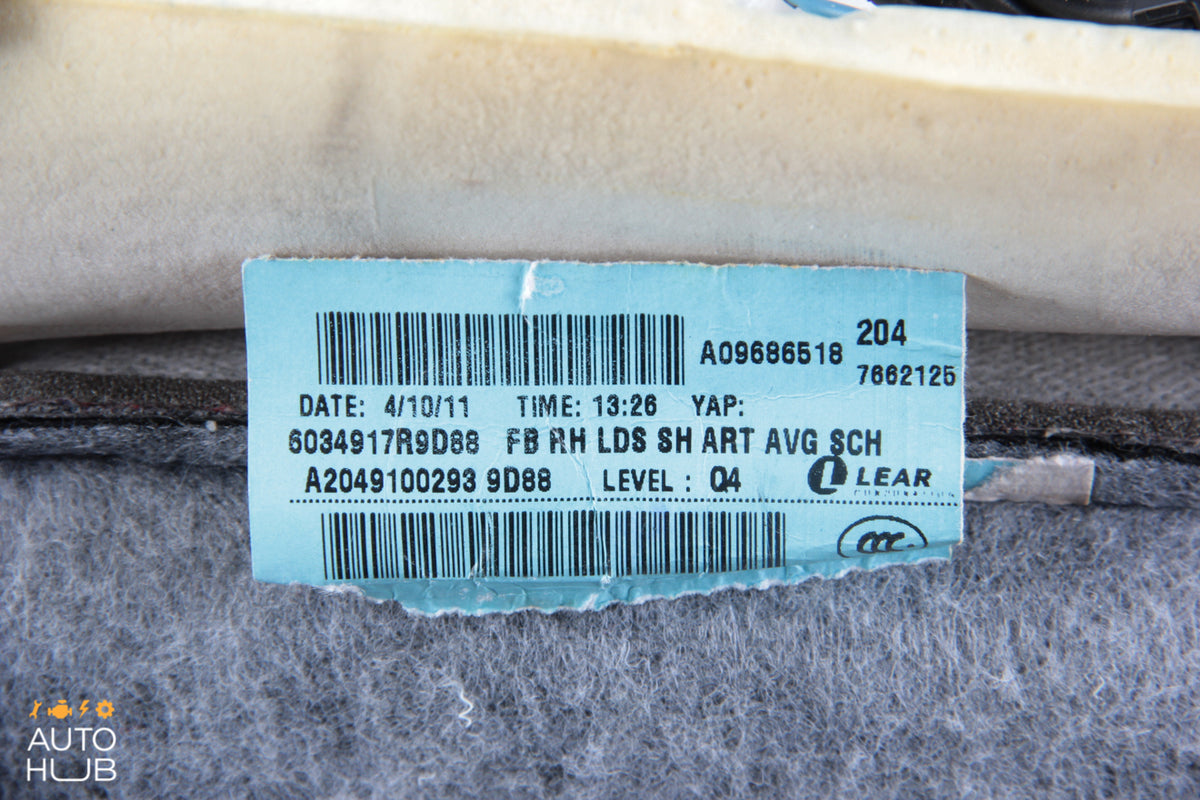 08-14 Mercedes W204 C250 Top Upper Seat Cushion Front Right Passenger Side OEM - photo 12