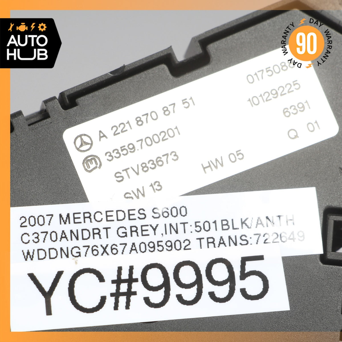 07-13 Mercedes W221 S600 S63 AMG Rear Right Side Seat Control Memory Switch OEM - photo 10
