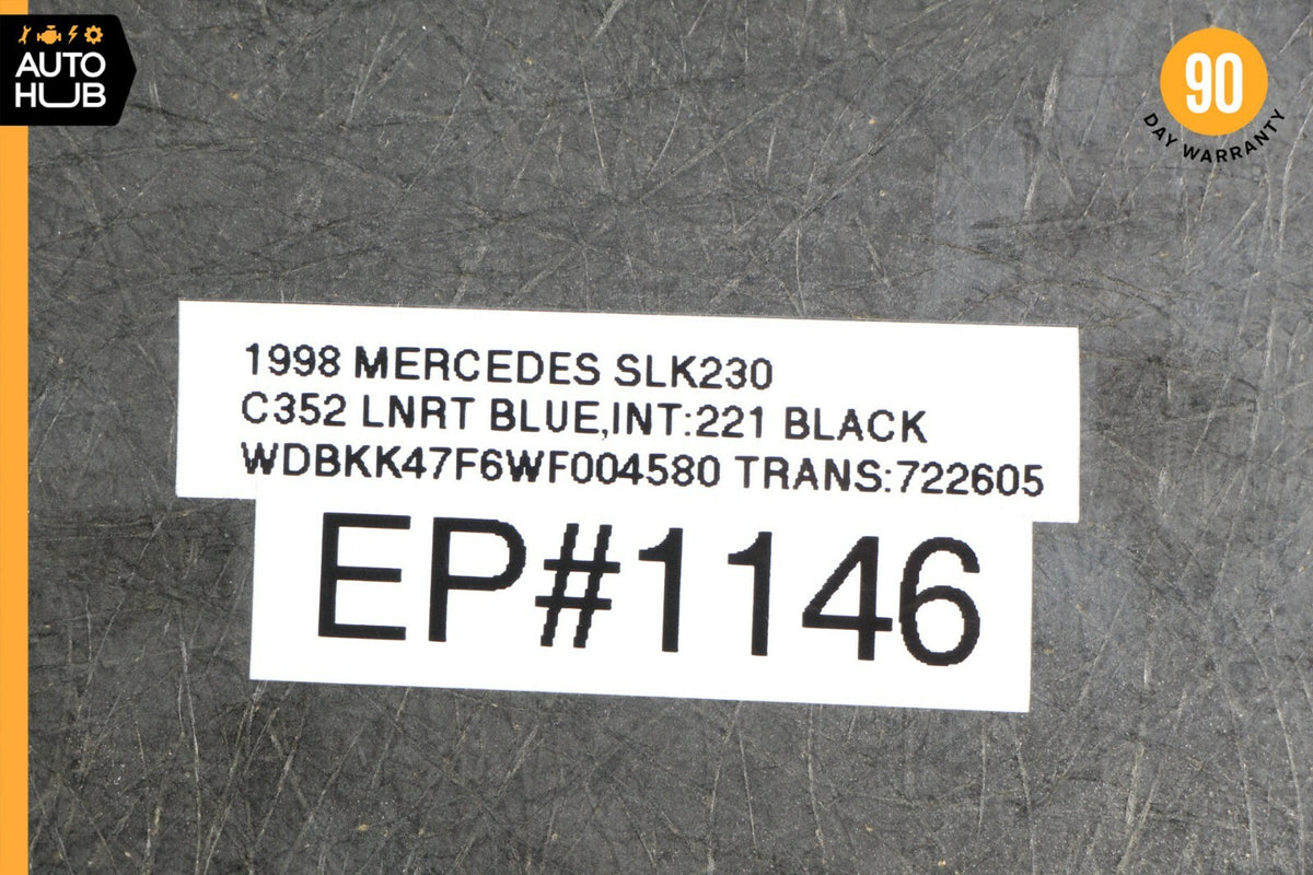 97-04 Mercedes R170 SLK230 SLK320 Front Top Upper Headliner Trim Panel Black OEM - photo 12