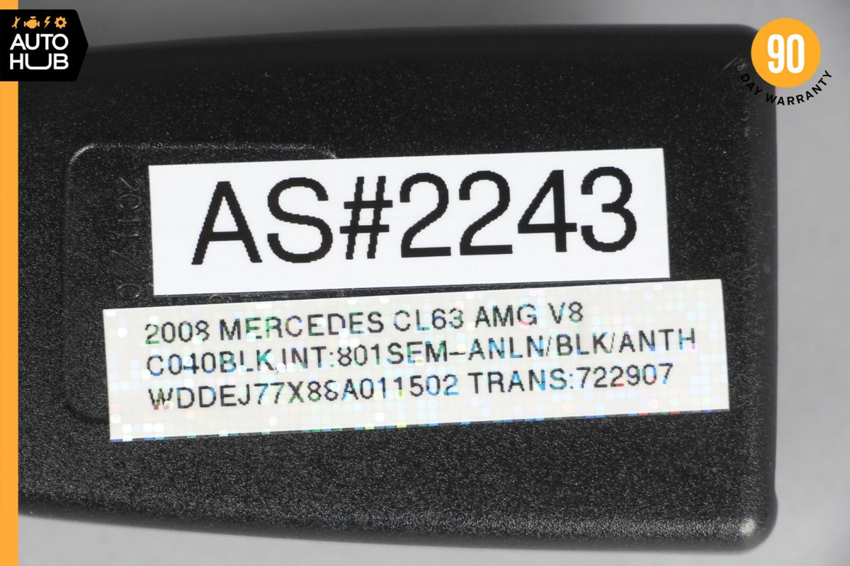 07-14 Mercedes W216 CL63 AMG S550 Front Left Driver Seat Belt Buckle Black OEM - photo 12