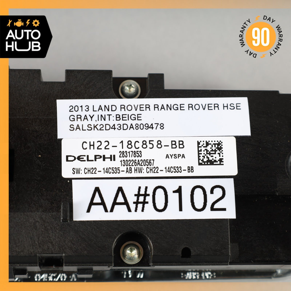 10-13 Land Rover LR4 HSE Dashboard Radio Control Switch Panel w/ Clock OEM - photo 13