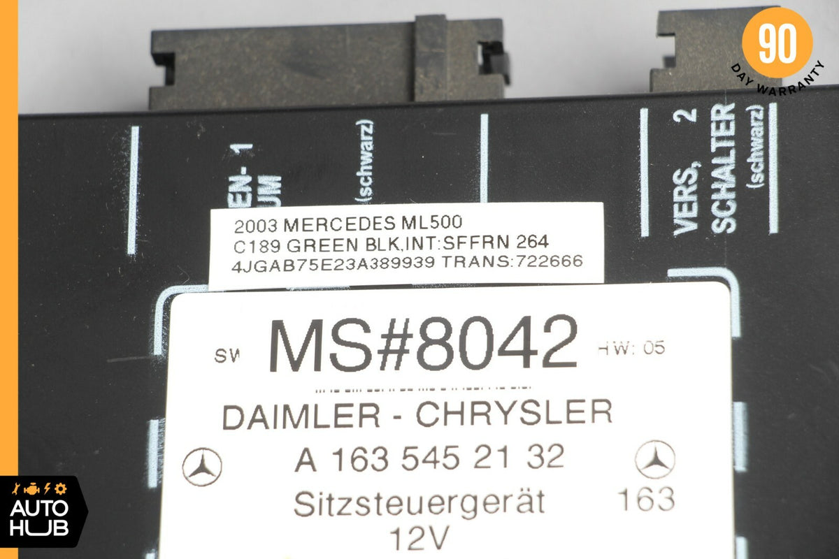 98-05 Mercedes W163 ML320 ML500 Seat Control Module Front Left Or Right OEM - photo 10