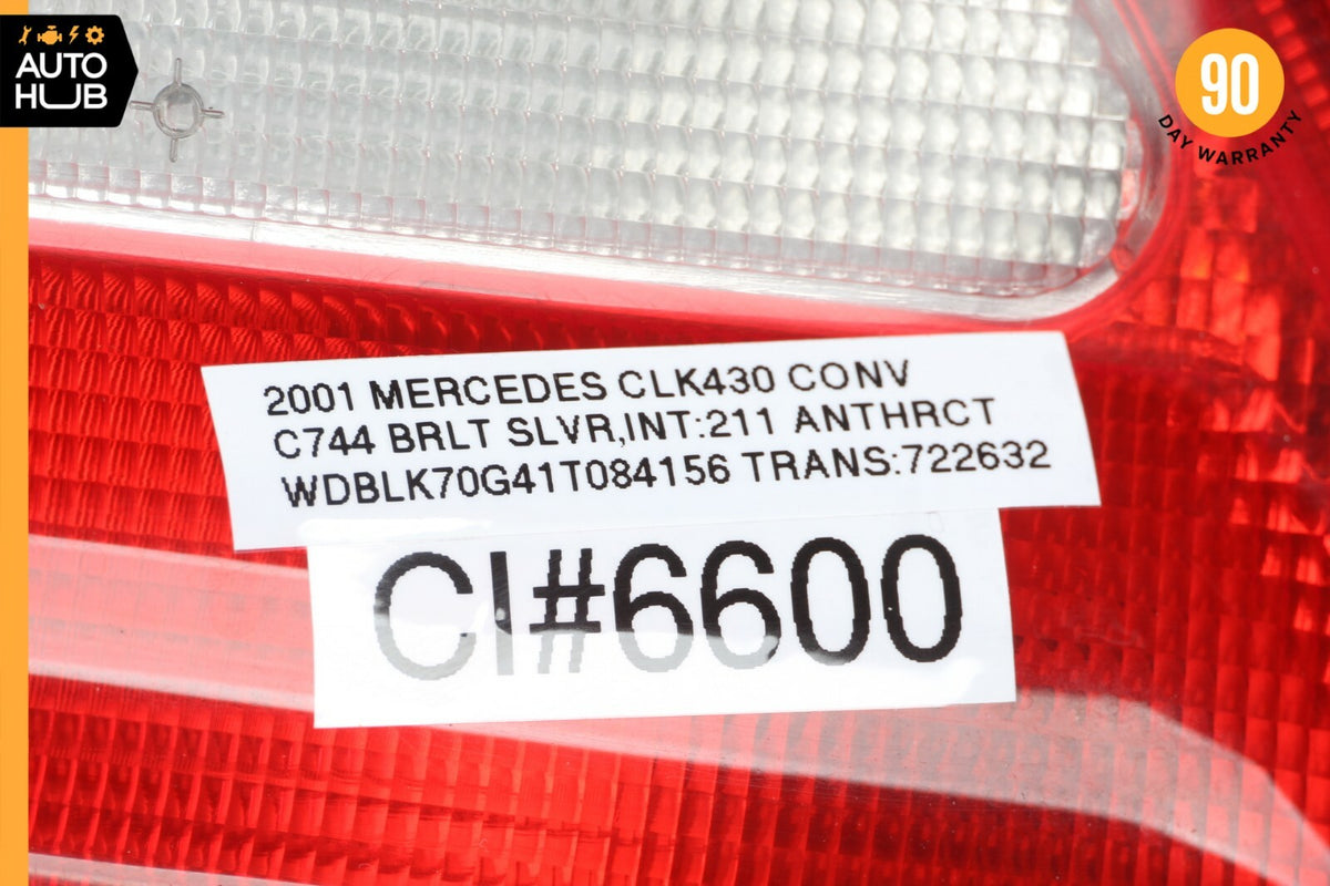 97-03 Mercedes W208 CLK430 CLK320 Inner Tail Light Lamp Rear Left Side OEM - photo 9