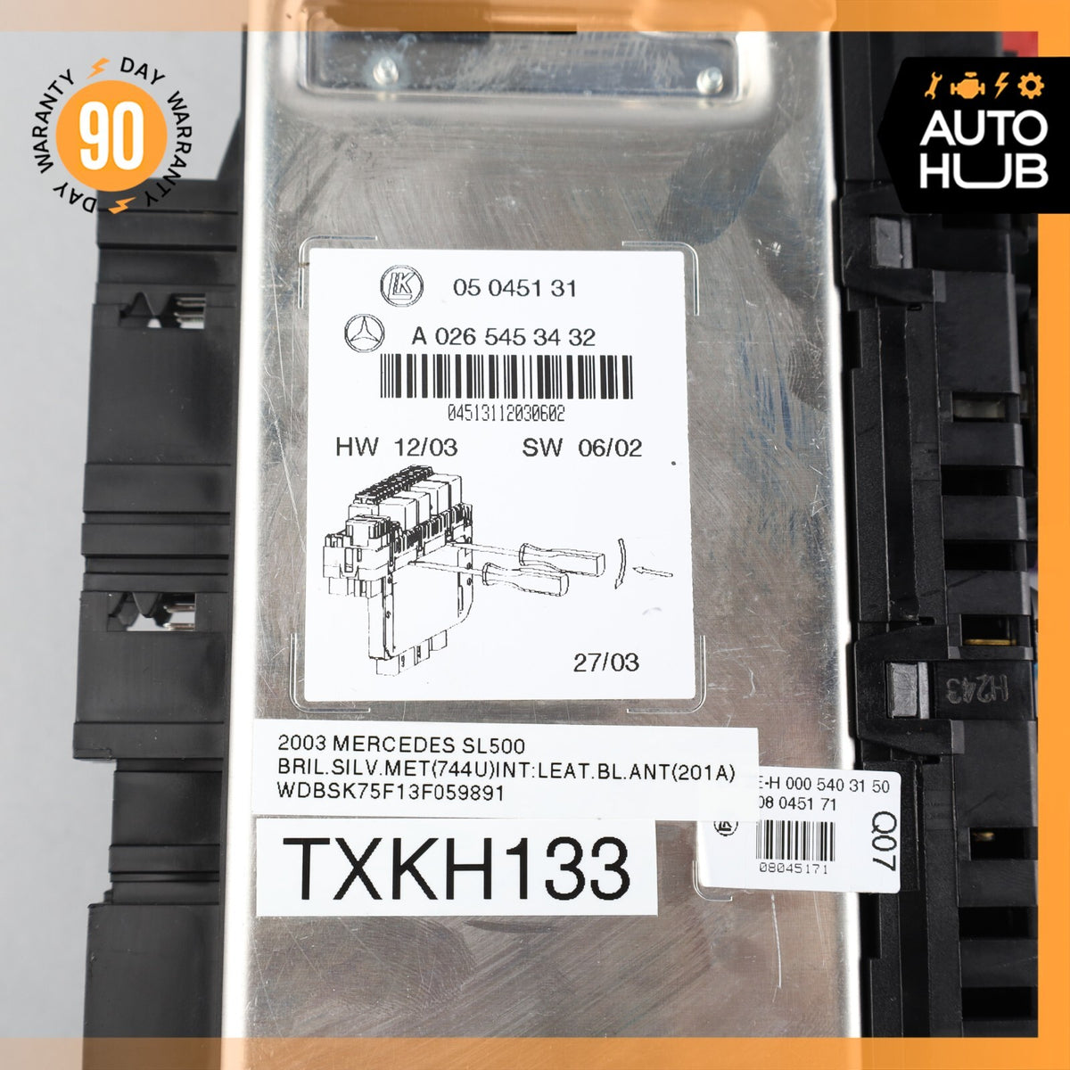 03-12 Mercedes R230 SL500 SL55 AMG SL550 Rear SAM Fuse Box Relay Module OEM - photo 14