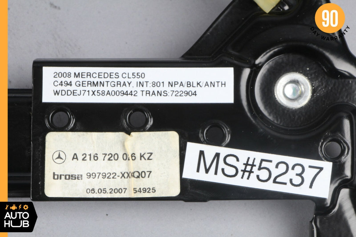 07-14 Mercedes W216 CL550 CL65 AMG CL600 Front Right Window Regulator Motor OEM - photo 12
