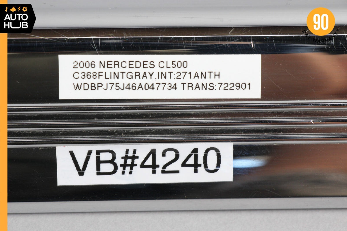 03-06 Mercedes W215 CL500 CL55 AMG Door Step Sill Cover Right & Left Set OEM - photo 12