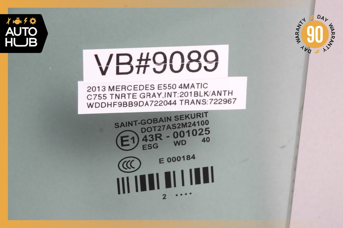 10-16 Mercedes W212 E550 E400 E350 Rear Left Driver Side Door Window Glass OEM - photo 11