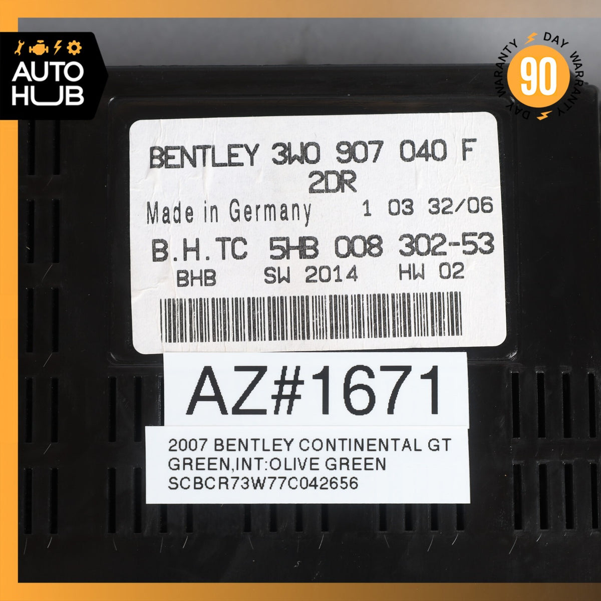 03-07 Bentley Continental GT Coupe AC A/C Heater Control Module OEM - photo 10