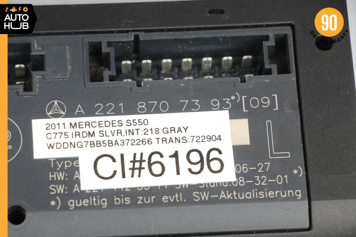 07-13 Mercedes W221 S550 S400 Front Left Driver Side Under Seat Control Unit OEM - photo 8