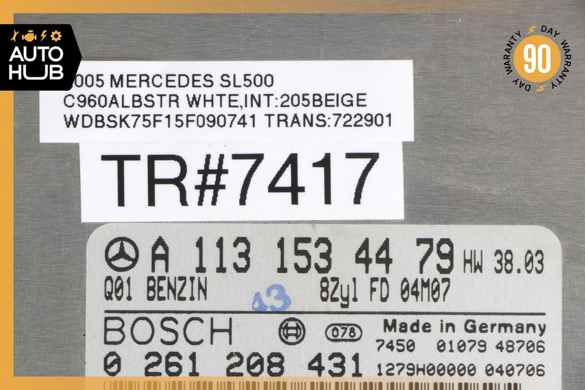 Mercedes R230 SL500 ECU Engine Computer EIS Ignition Switch Key Shifter Set OEM - photo 14