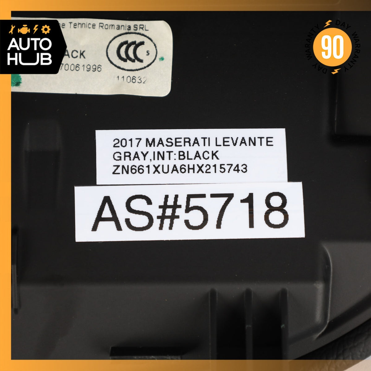 17-20 Maserati Levante M161 Instrument Cluster Speedometer Trim Cover OEM 44k - photo 12