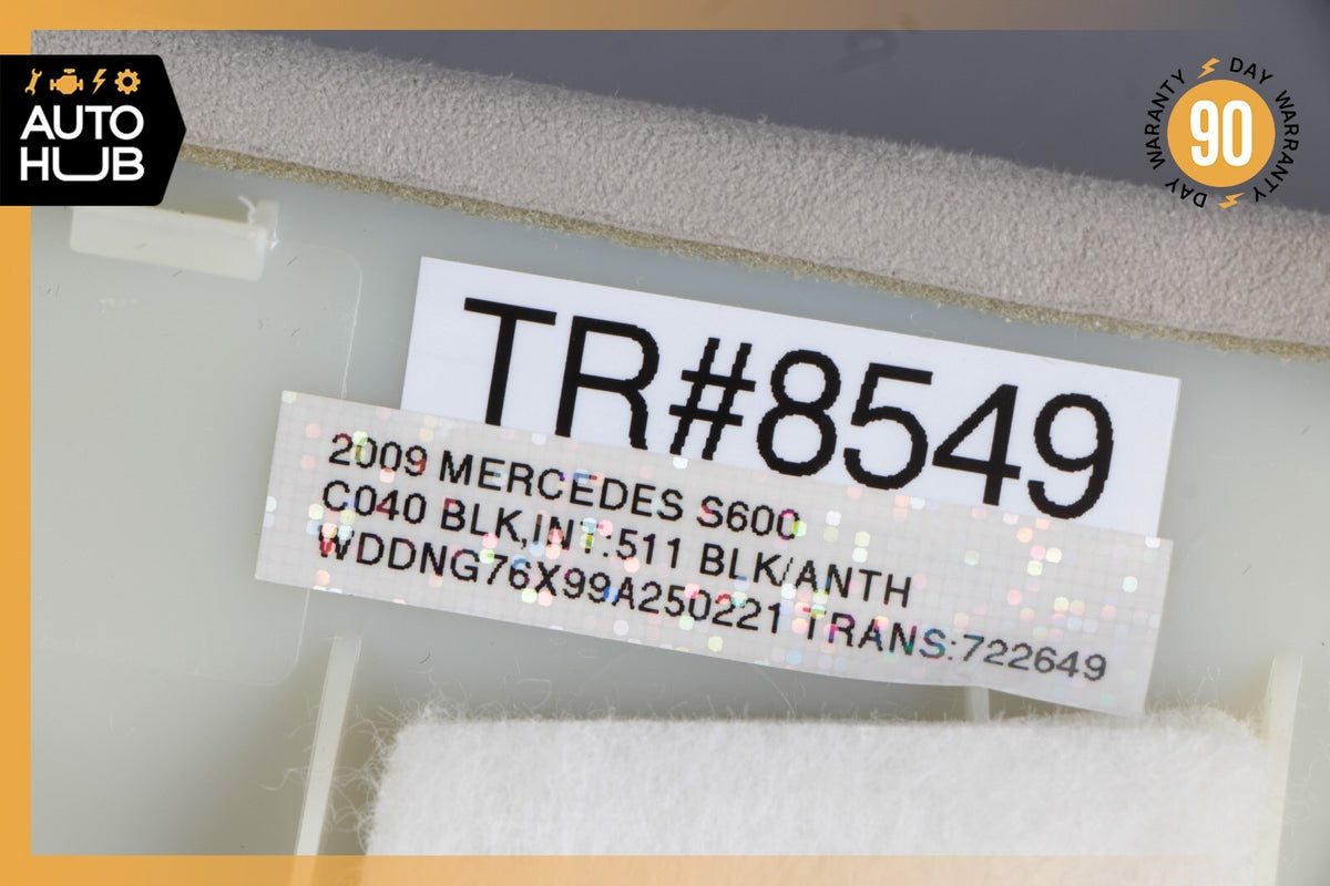 Mercedes W221 S600 Rear Left Side Quarter Upper C Pillar Trim Cover Suede OEM - photo 12