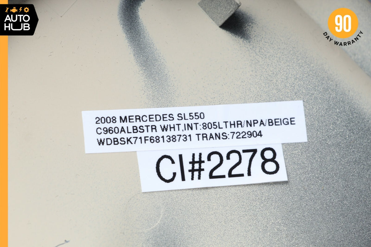 07-12 Mercedes R230 SL550 SL55 Right Side Dashboard Dash Trim Panel Cover OEM - photo 12