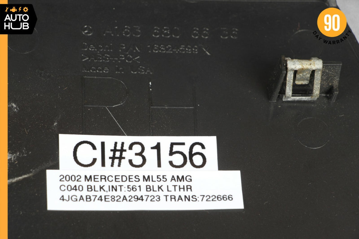 98-05 Mercedes W163 ML55 ML430 Right Side Dashboard Dash Cover Panel Trim OEM - photo 11