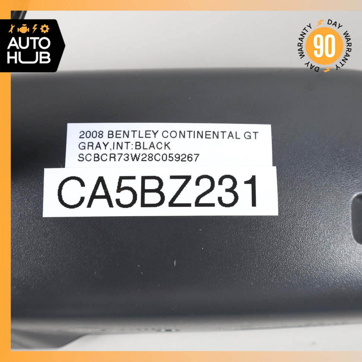 03-09 Bentley Continental GT Interior Rear View Mirror Black OEM - photo 15
