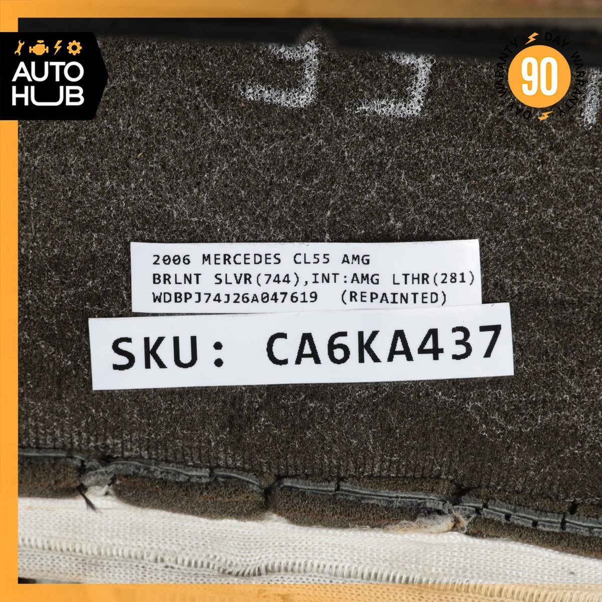 03-06 Mercedes W215 CL55 AMG Front Right Lower Bottom Seat Cushion Skin OEM - photo 11