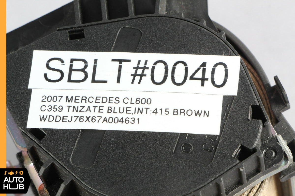 07-10 Mercedes W216 CL550 CL600 Seat Belt Retractor Left Driver Side Beige OEM - photo 12