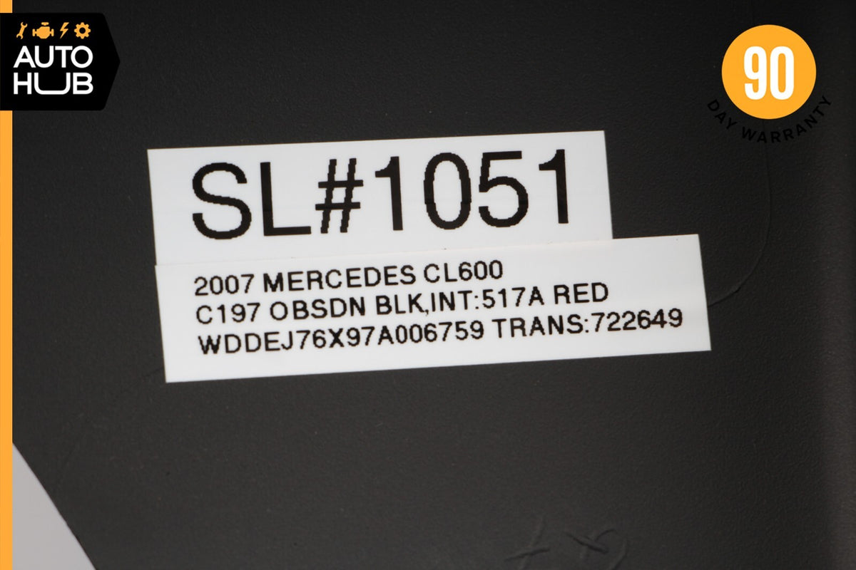 07-09 Mercedes W216 CL600 CL550 Rear Right Side Seat Belt Trim Cover Black OEM - photo 12