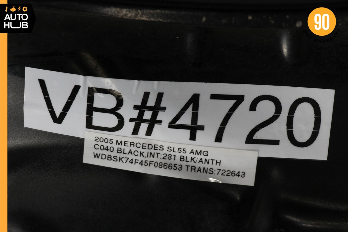 03-08 Mercedes R230 SL55 AMG SL500 SL550 Hood Cover Panel Assembly Black OEM 75k - photo 13