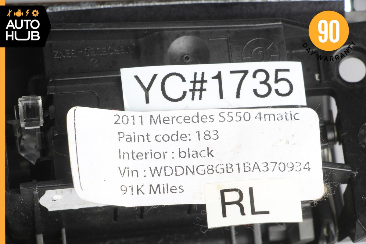 07-13 Mercedes W221 S550 S400 Rear Left Side Door Ashtray Ash Tray Black OEM - photo 9