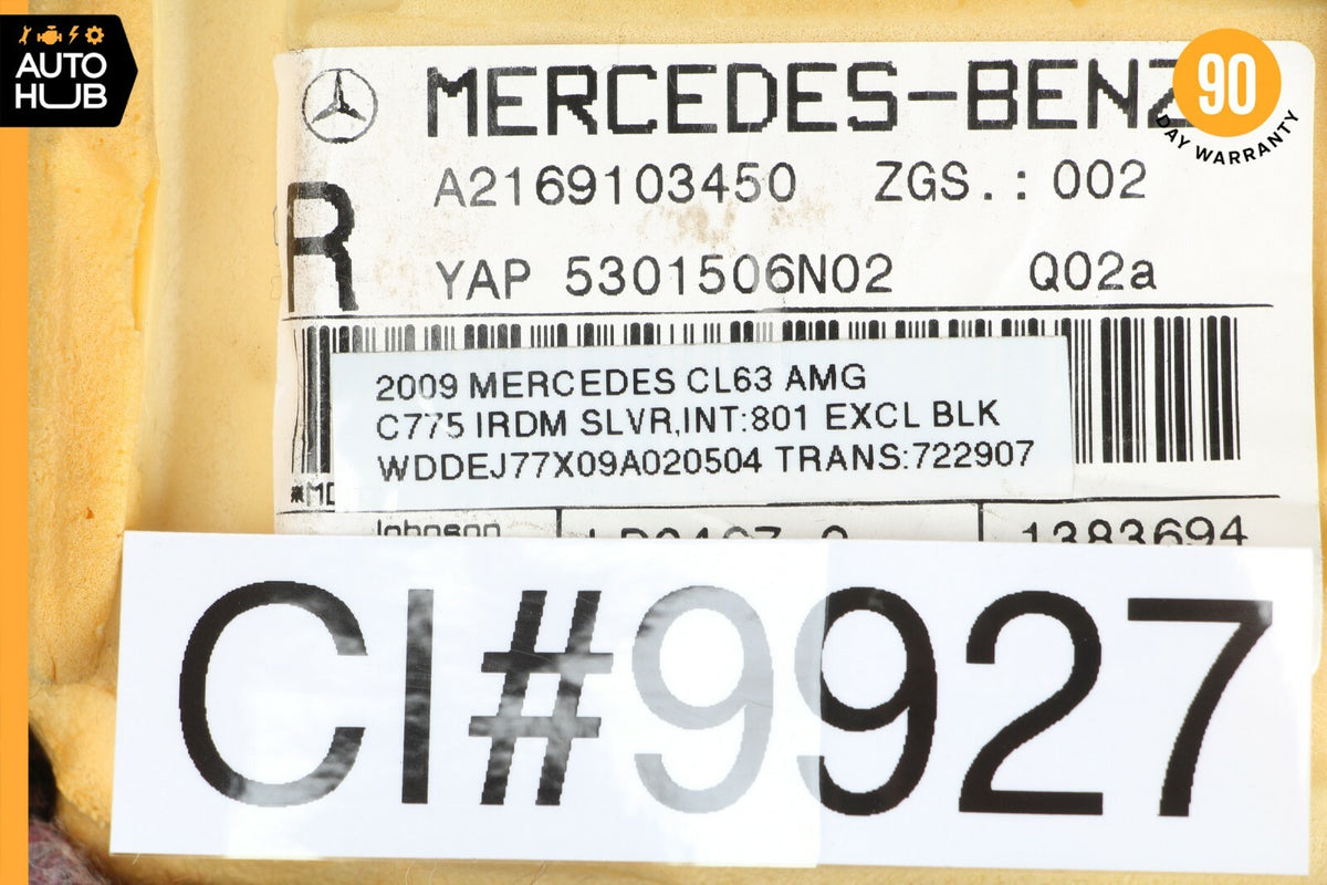 08-14 Mercedes W216 CL63 AMG Front Right Side Bottom Lower Seat Cushion OEM - photo 12
