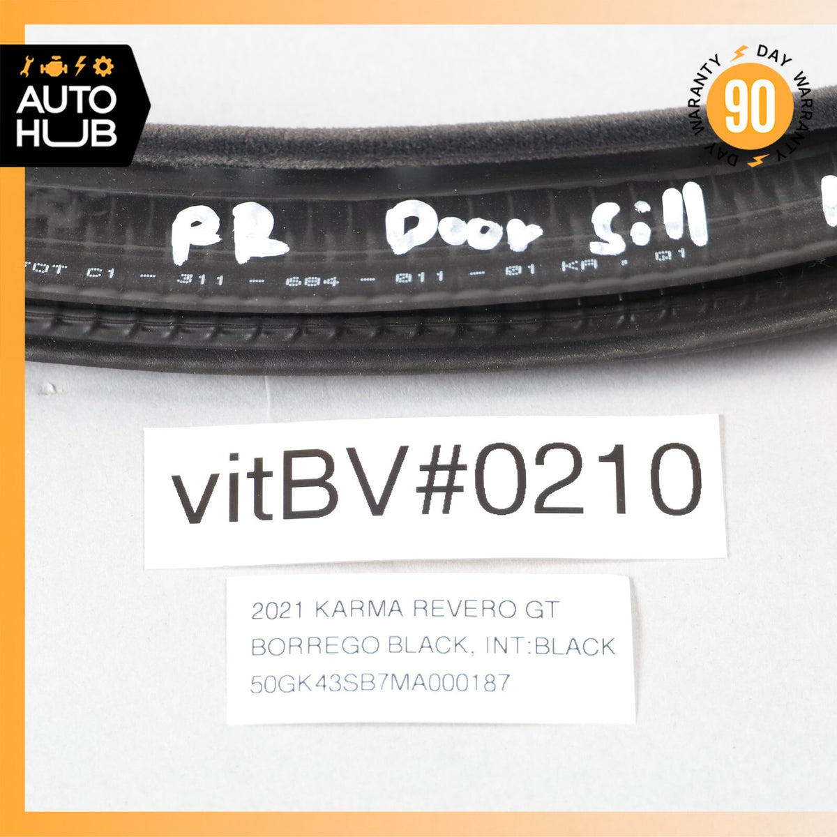 20-22 KARMA Revero GT GTS Rear Right Passenger Side Door Seal Rubber OEM 11k - photo 24