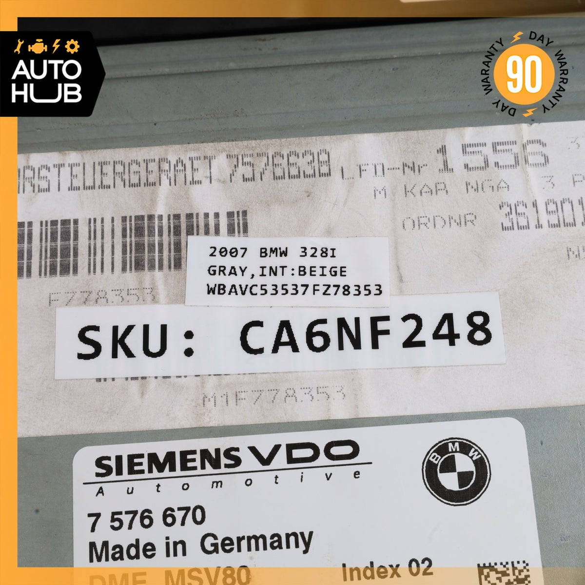 07-13 BMW E90 328i X3 Engine Motor Control Module Unit ECU ECM 67k - photo 6